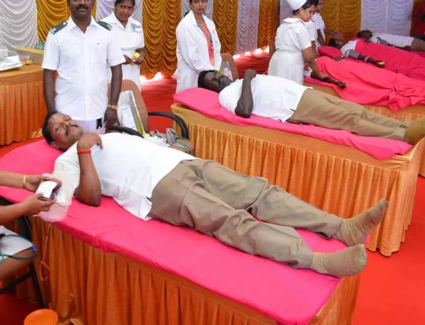 Blood donated by police